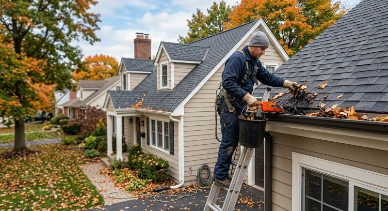 Gutter Leaf Clearing in Fredericksburg, VA
